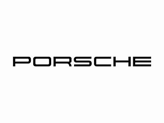The Porsche logo, featuring the brand name in black sans-serif capital letters on a white background.