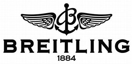 Breitling logo with wings, anchor, and '1884'