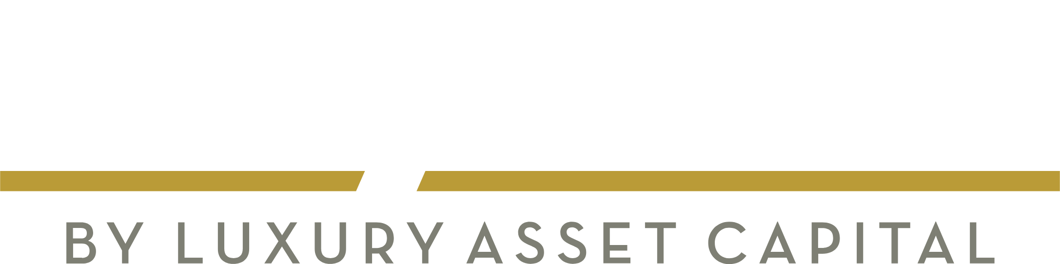 Logo reading ‘new york bank’ with a gold underline and the line ‘by luxury asset capital’ beneath.